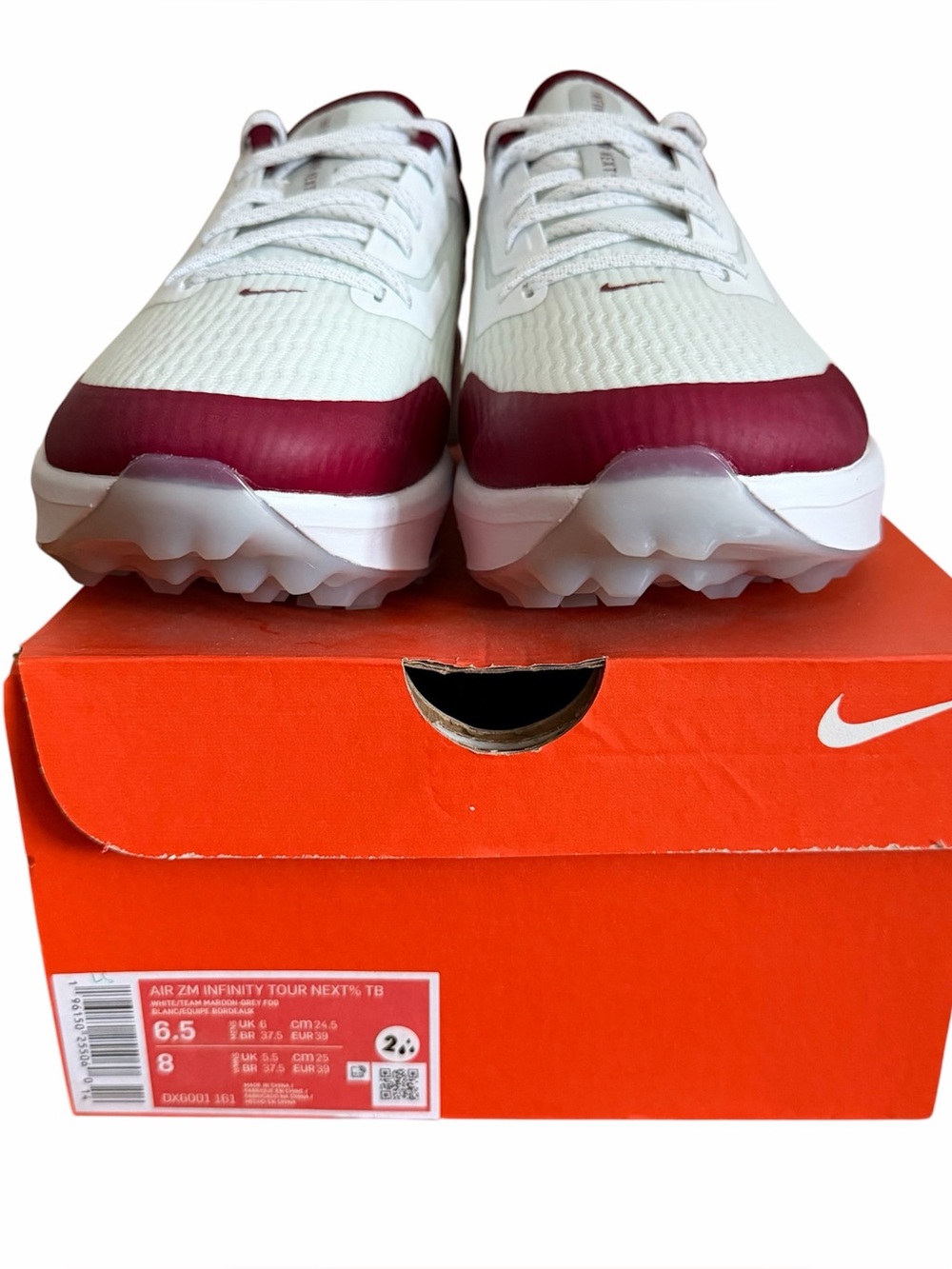 NEW IN BOX NIKE Air Zoom Infinity Tour Next in Bordeaux & White - M 6.5 / W 8